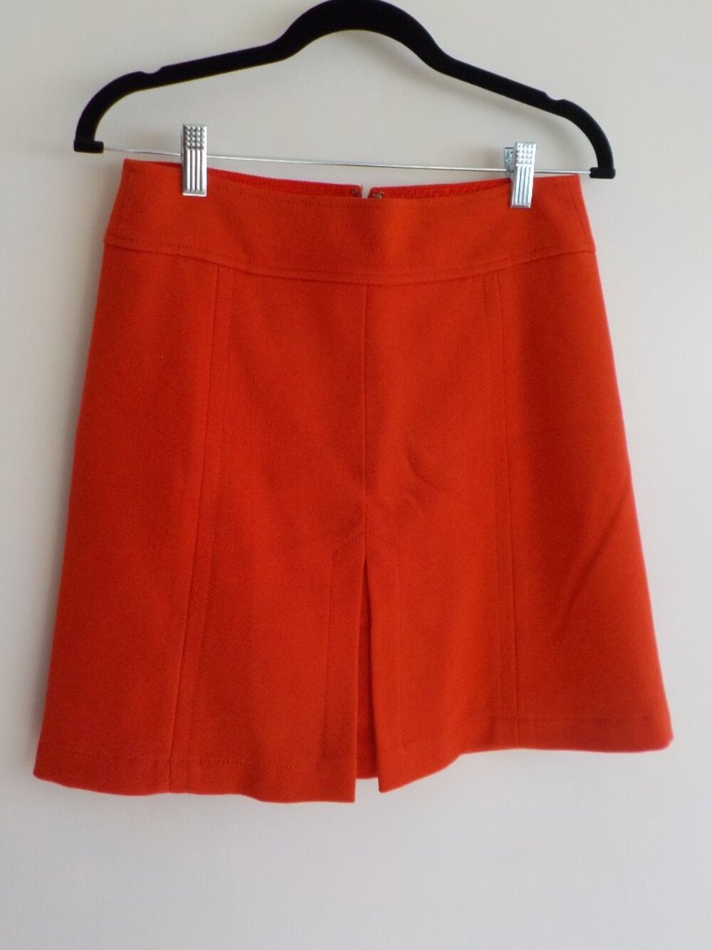 Loft Skirt - Size 2 - Red Zip  Lined Pleat Vintage (2578)